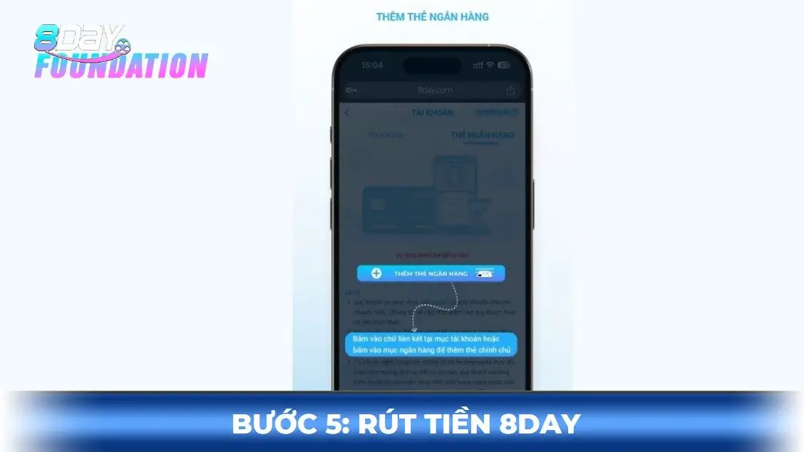 Rút tiền 8day bước 5